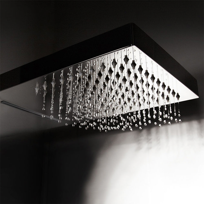 Milan Rectangular Rainfall Shower Head + Water Blade  Feature Large Image