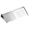 Milan Rectangular Rainfall Shower Head + Water Blade Large Image