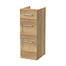 Milan Shaker 300mm 3-Drawer Unit - Autumn Oak