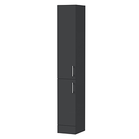 Milan Shaker 300mm Floorstanding Tallboy Unit - Soft Black
