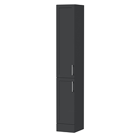 Milan Shaker 300mm Floorstanding Tallboy Unit - Soft Black