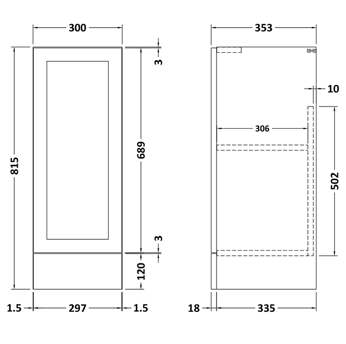 Milan Shaker 300mm Single Door Base Unit - Autumn Oak