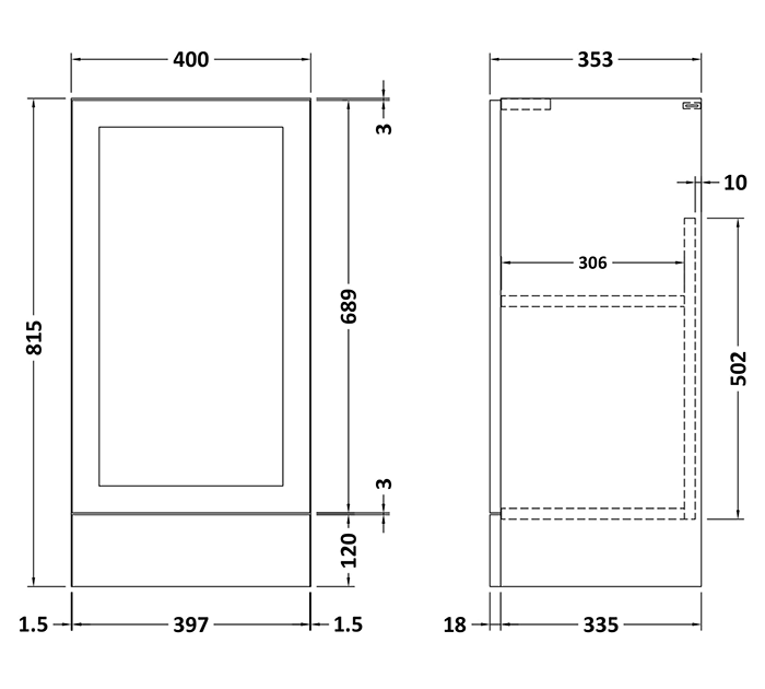 Milan Shaker 400mm Single Door Base Unit - Autumn Oak