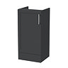 Milan Shaker 400mm Single Door Base Unit - Soft Black