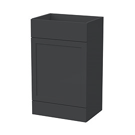 Milan Shaker 500mm WC Unit - Soft Black - Depth 353mm