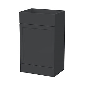 Milan Shaker 500mm WC Unit - Soft Black - Depth 353mm