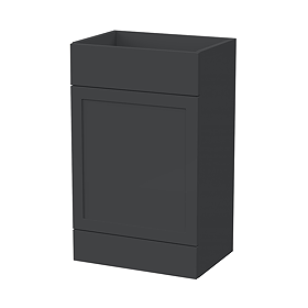 Milan Shaker 500mm WC Unit - Soft Black - Depth 353mm