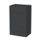 Milan Shaker 500mm WC Unit - Soft Black - Depth 353mm