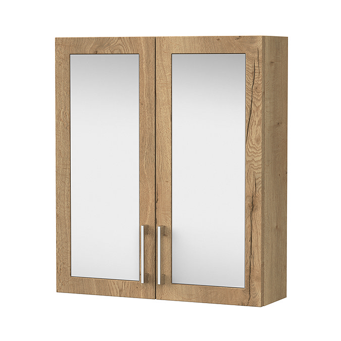 Milan Shaker 600mm Mirror Cabinet - Autumn Oak