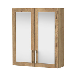 Milan Shaker 600mm Mirror Cabinet - Autumn Oak