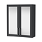 Milan Shaker 600mm Mirror Cabinet - Soft Black