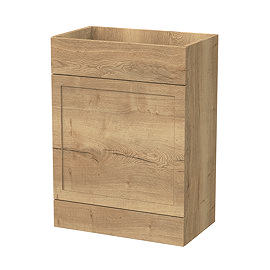 Milan Shaker 600mm WC Unit - Autumn Oak - Depth 353mm