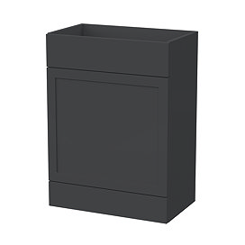 Milan Shaker 600mm WC Unit - Soft Black - Depth 353mm