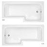 Milan Shower Bath 1700mm Inc. 6mm Screen  Feature Large Image