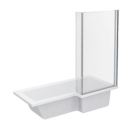 Milan Shower Bath 1700mm RH incl. 6mm Screen Large Image