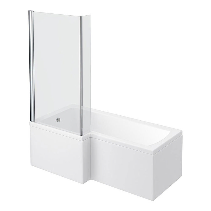 Milan Shower Bath - 1800mm L Shaped with Screen + Panel