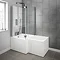 Milan Shower Bath Enclosure - 1500mm L-Shaped Inc. Hinged Screen + Panel Feature Large Image