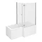 Milan Shower Bath Enclosure 1600mm inc. Hinged Screen + Panel (RH) Large Image