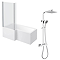 Milan Shower Bath + Exposed Shower Pack (1700 L Shaped with Screen + Panel)