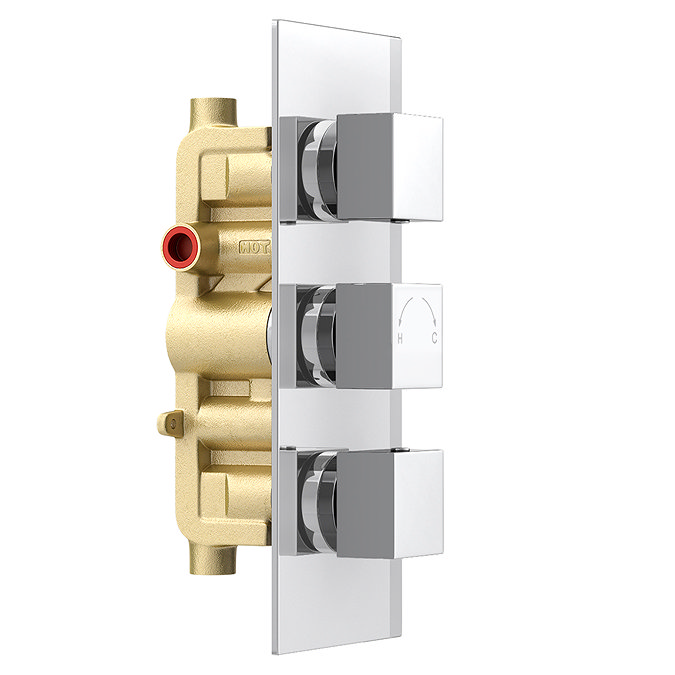 Milan Shower Package (Rainfall Ceiling Mounted Head, Handset + Waterfall Bath Spout) Newest Large Image