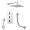 Milan Shower Package (Rainfall Wall Mounted Head, Handset + Freeflow Bath Filler)  additional Large Image