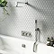 Milan Shower Package (Rainfall Wall Mounted Head, Handset + Freeflow Bath Filler) Large Image