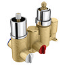 Milan Shower Package with Valve + Flat Dual Fixed Shower Head (Waterfall / Rainfall)