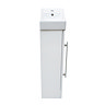Milan Small Floor Standing PVC Vanity Basin Unit Gloss White (W400 x D220mm) 100% Waterproof