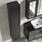 Milan Soft Black Framed 300mm Wide Wall Hung Tall Storage Unit