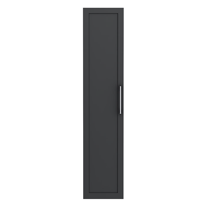 Milan Soft Black Framed 300mm Wide Wall Hung Tall Storage Unit