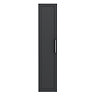 Milan Soft Black Framed 300mm Wide Wall Hung Tall Storage Unit