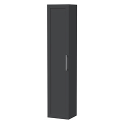 Milan Soft Black Framed 300mm Wide Wall Hung Tall Storage Unit