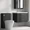 Milan Soft Black Framed 500mm Wide WC Unit