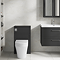 Milan Soft Black Framed 500mm Wide WC Unit