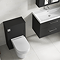 Milan Soft Black Framed 500mm Wide WC Unit