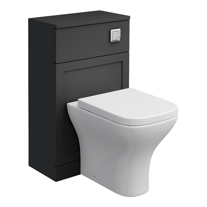 Milan Soft Black Framed 500mm Wide WC Unit