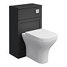 Milan Soft Black Framed 500mm Wide WC Unit