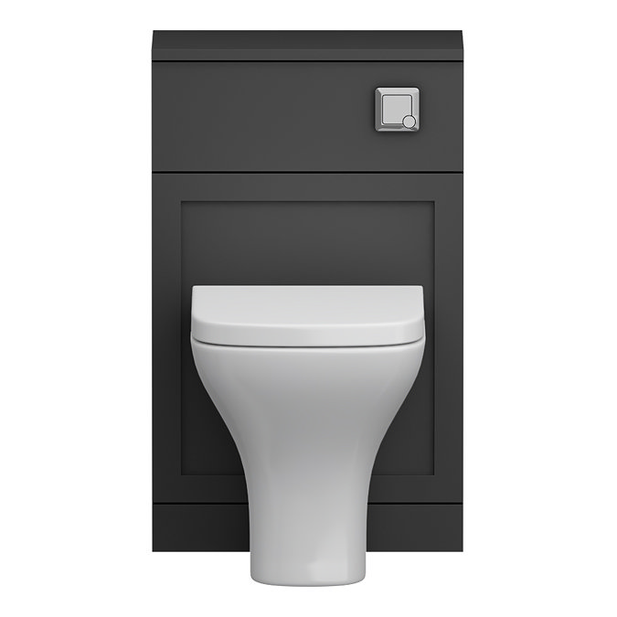 Milan Soft Black Framed 500mm Wide WC Unit
