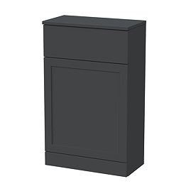 Milan Soft Black Framed 500mm Wide WC Unit