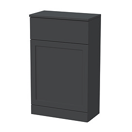 Milan Soft Black Framed 500mm Wide WC Unit