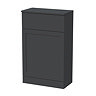 Milan Soft Black Framed 500mm Wide WC Unit