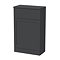 Milan Soft Black Framed 500mm Wide WC Unit