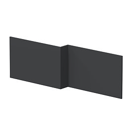 Milan Soft Black L-Shaped Front Bath Panel - 1700mm