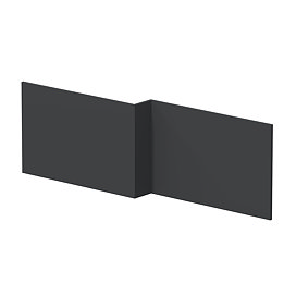 Milan Soft Black L-Shaped Front Bath Panel - 1700mm