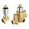 Milan Square Concealed Individual Diverter + Thermostatic Control Valve with Handset + 300mm Shower