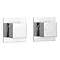 Milan Square Concealed Individual Diverter + Thermostatic Control Valve with Handset + 300mm Shower Head  In Bathroom Large Image
