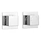 Milan Square Concealed Individual Diverter + Thermostatic Control Valve with Handset + 300mm Shower Head In Bathroom Large Image