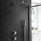 Milan Square Concealed Individual Diverter + Thermostatic Control Valve with Handset + 300mm Shower