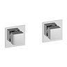 Milan Square Concealed Individual Stop Tap + Thermostatic Control Valve with 300mm Shower Head