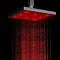 Milan 200 x 200mm Square LED Chrome Shower Head Large Image